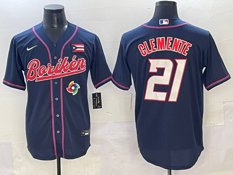 Men Houston Astros #21 Clemente blue MLB Nike 2025 jersey style 32